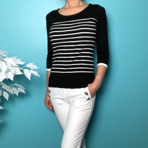 White House Black Market Sweaters - White House Black Market (WHBM)Boat Neck 3/4 Sleeve Pullover Sweater